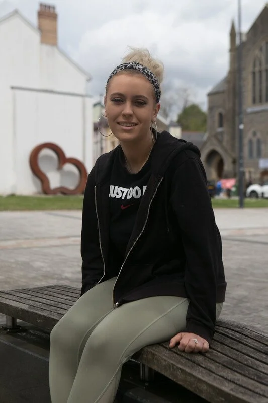 Portrait of a person affected by homelessness